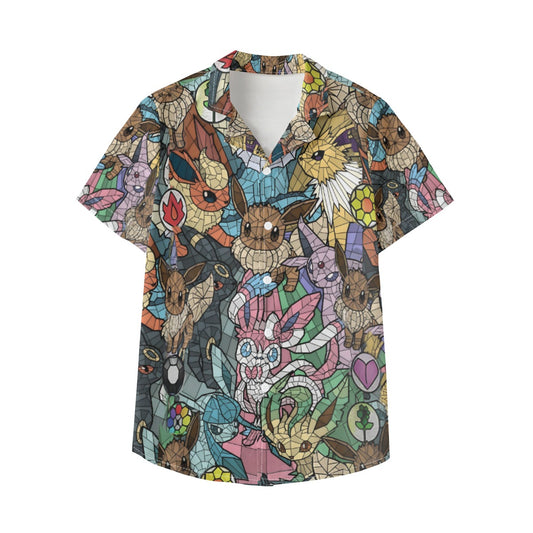 Stained Glass Hawaiian Shirt for Kids